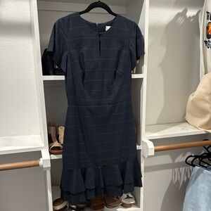 Banana Republic Navy Flounce Dress